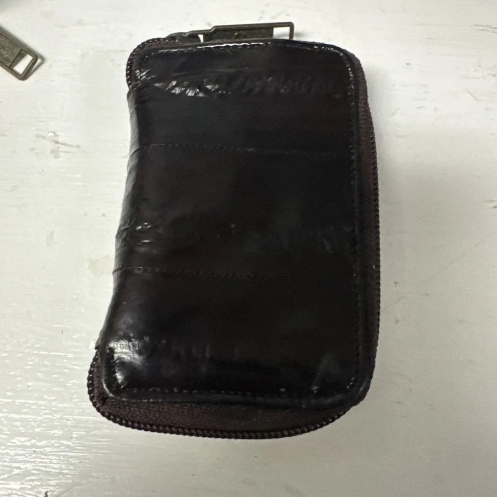 2 Vtg ULTRA Genuine EEL Skin Keychain Holder Wallet NEW Old Stock Made In‎ Korea